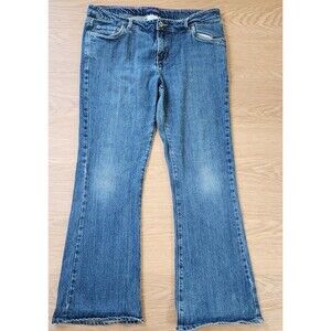 Levis 517 Jeans Womens 16.5 Plus Flared Leg Distressed Blue Hippie Denim 34x28